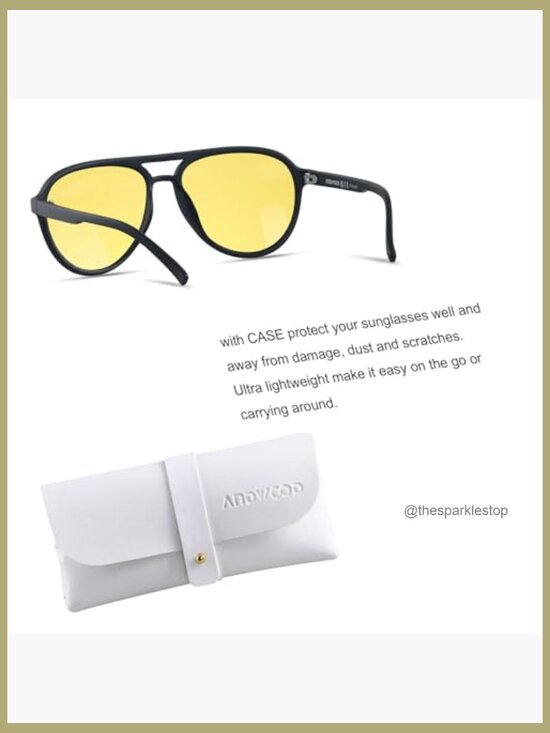 Polarized Aviator Sunglasses with UV Protection, Unisex Fit main image 6